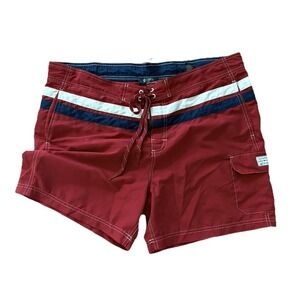 CHAPS Red White & Blue Stripe Mesh Lined Swim Trunks Mens Size XL Vtg Classic